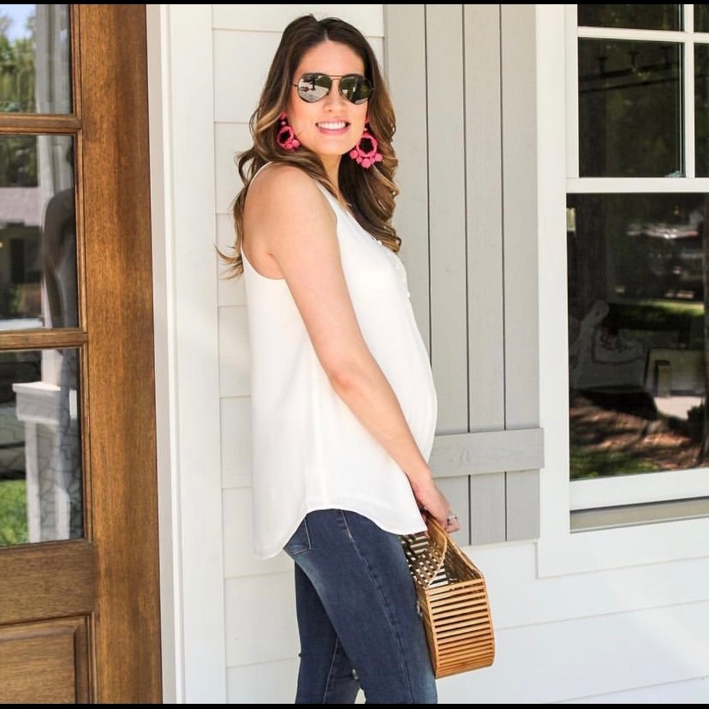 White small LOFT maternity tank, size small.